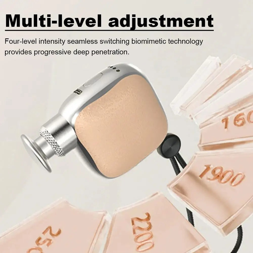 Portable Handheld Fascia Gun 4-heads High Frequency Vibrating Massage Gun Deep Tissue Muscle Neck Shoulder Relax Body Massage