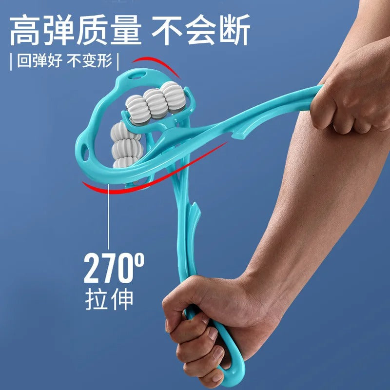 Cervical spine massager manual clip neck neck 6 rounds kneading artefact handheld home six rollers shoulder and neck massage