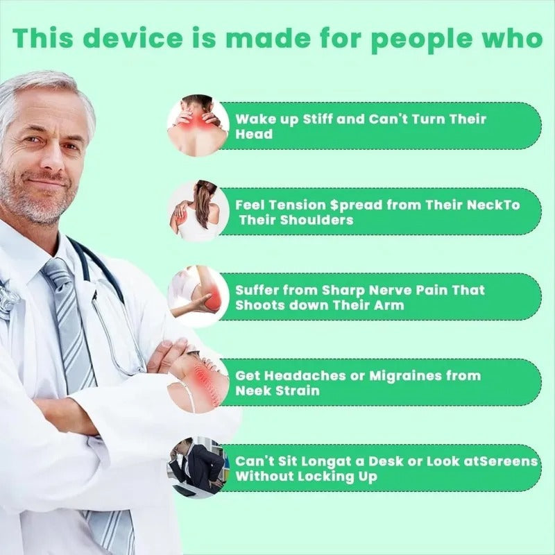 Shoulder Cervical Massager4 Heads Neck Massager Multifunctional Electric Hot Compress Pulse Neck Protector Rechargeable Massage