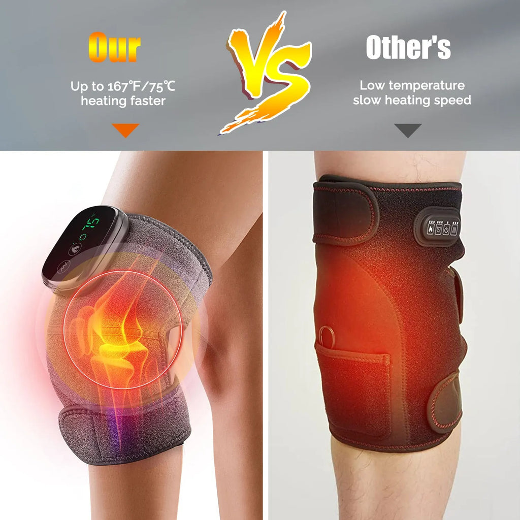 Electric Heating Knee Massager Joint Elbow Knee Pad Shoulder Pad Vibration Knee Shoulder Massage