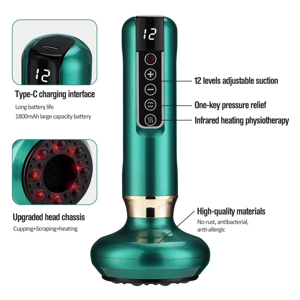Electric Vacuum Cupping Massage Body Cups Anti-Cellulite Therapy Massager for Body Electric Guasha Slimming