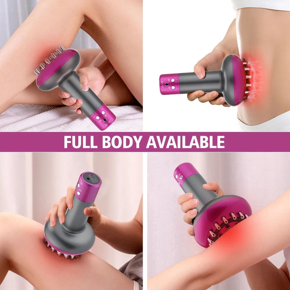 Intelligent 6 Gear EMS Meridian Brush MicroCurrent Vibration for Fat Burning Electric Massager with Vibration for Home Body Use
