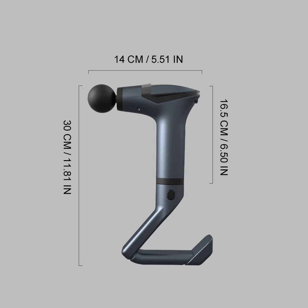 Multi-functional Fascia Massager Gun Deep Tissue muscle Relax With Split Drawstring 12 Leveladjustment for Neck Shoulder Back