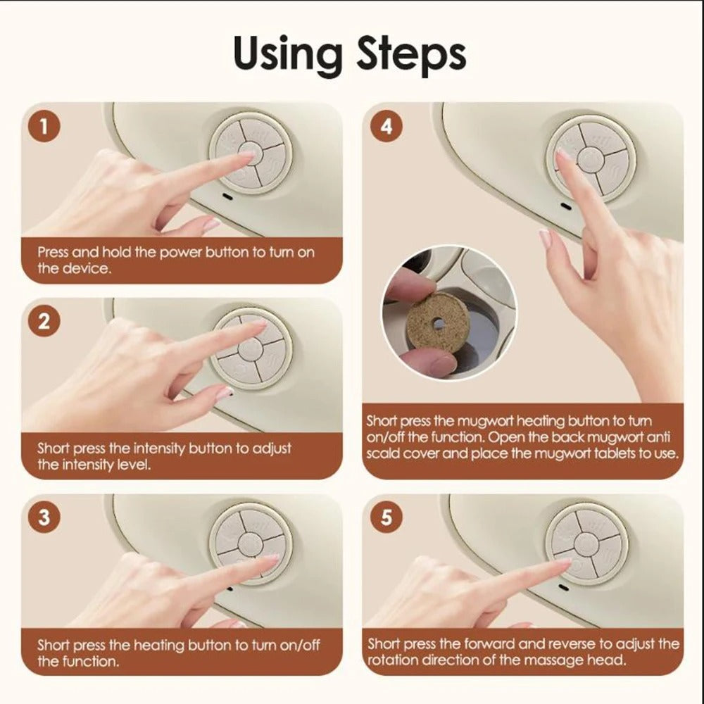 Electric Abdominal Massager Moxibustion Heating Vibration Waist Massage Belt Menstrual Pain Relief Bianshi Kneading Instrument