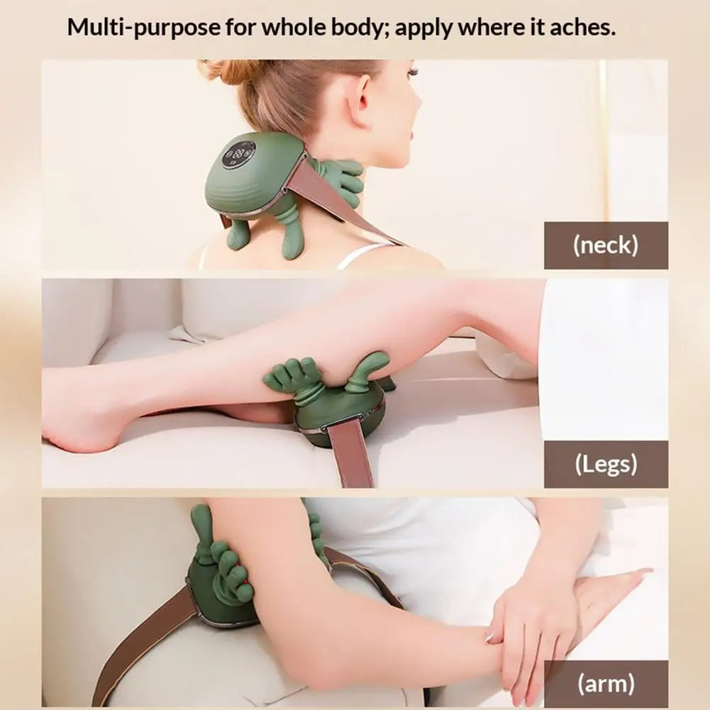 4D Bionic Finger Neck Shoulder Massager Wireless Neck Cervical Trapezius Kneading Massage Shawl Brushless Motor Neck massager