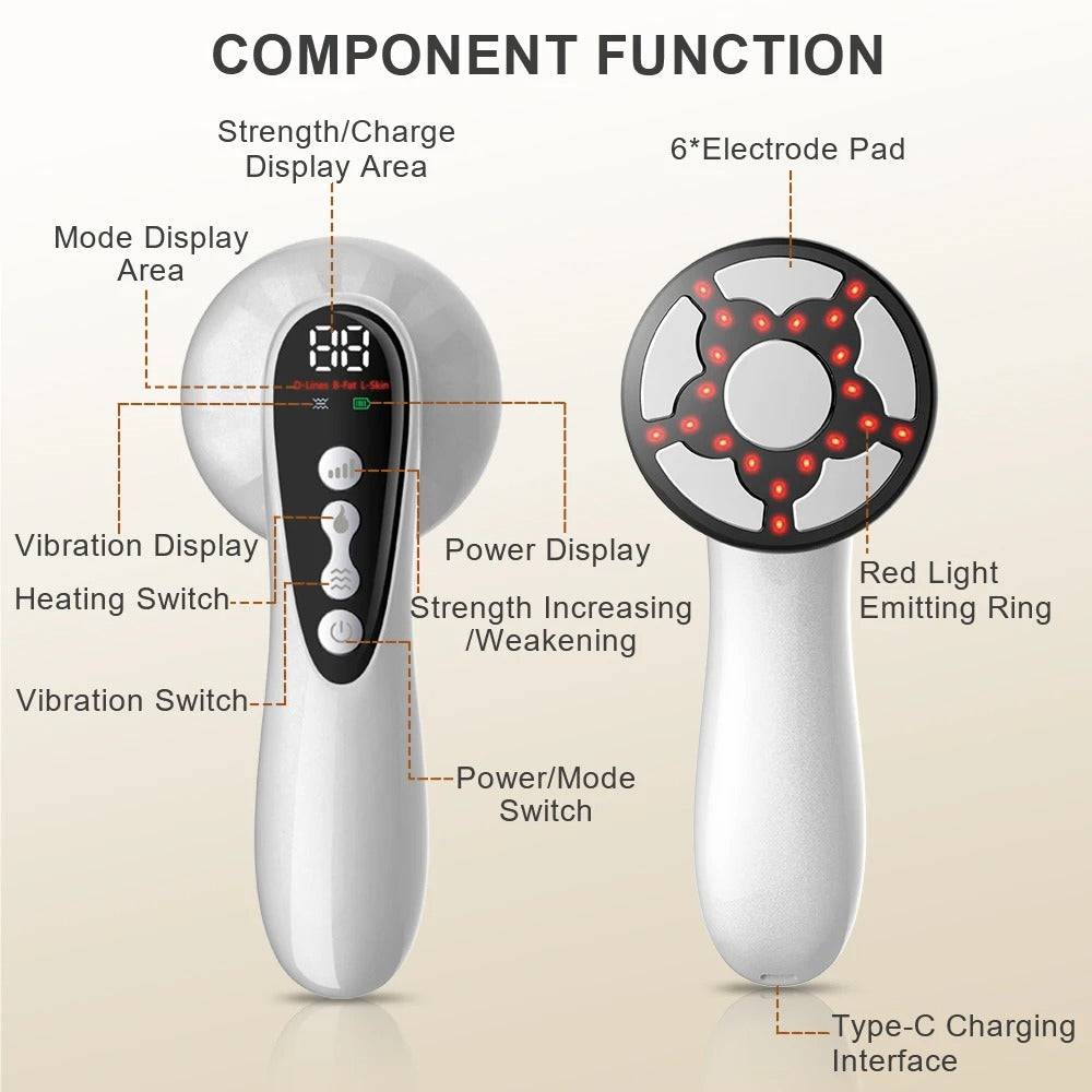 Electric Body Slimming Massage Fat Remover Vibrating Cellulite Massager Body Shaping Machine for Belly Waist Arm Leg Butt