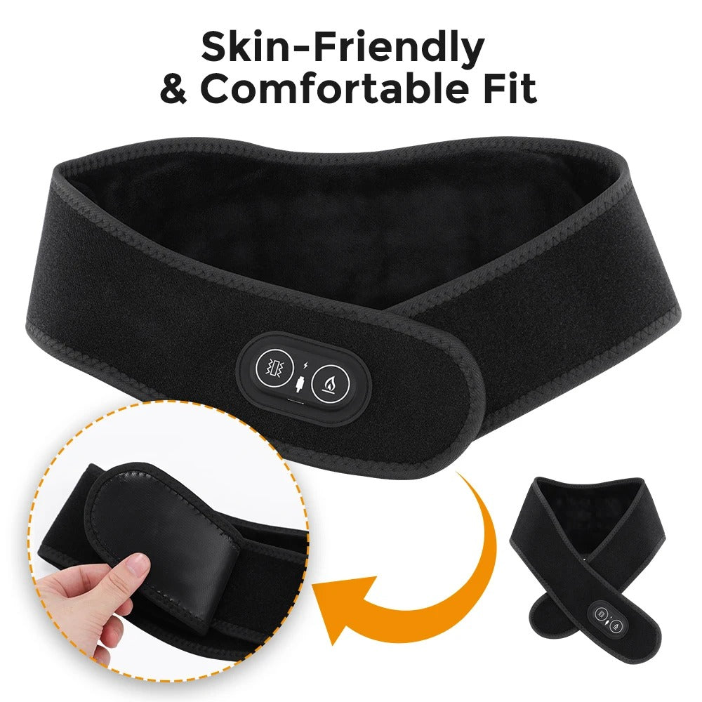 Electric Red Light Heating Neck Belt 660-850nm Infrared Therapy Neck Pain Relief Cervical Protection Neck Vibration Massage Pad