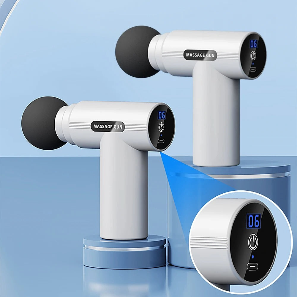 Mini Fascia Gun Protable Digital Handheld Vibration Massage Gun For Body Neck Back Leg Deep Muscle Percussion Relaxation Fitness