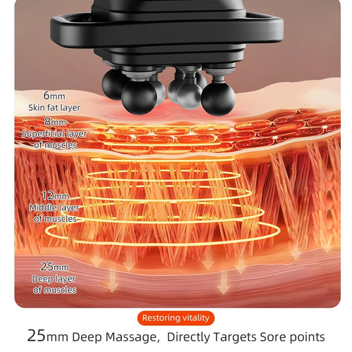 8-Head Fascia Gun High-Frequency Vibration Body Massage Gun Back and Waist Massager Neck Shoulder Massager Muscle masajeador