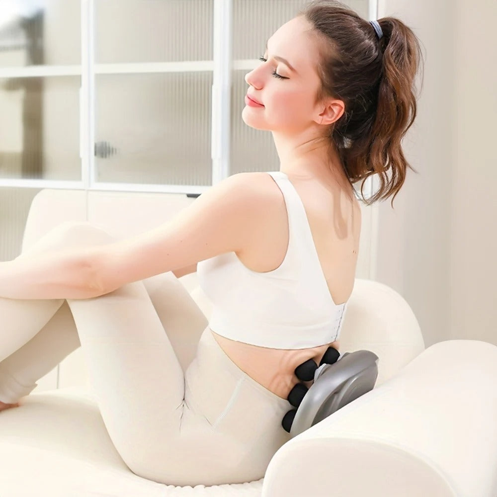 Six Heads Fascia Gun Muscle Massager Gun High Frequency Waist Legs Massage Machine Neck Shoulder Professional Muscle Relaxation