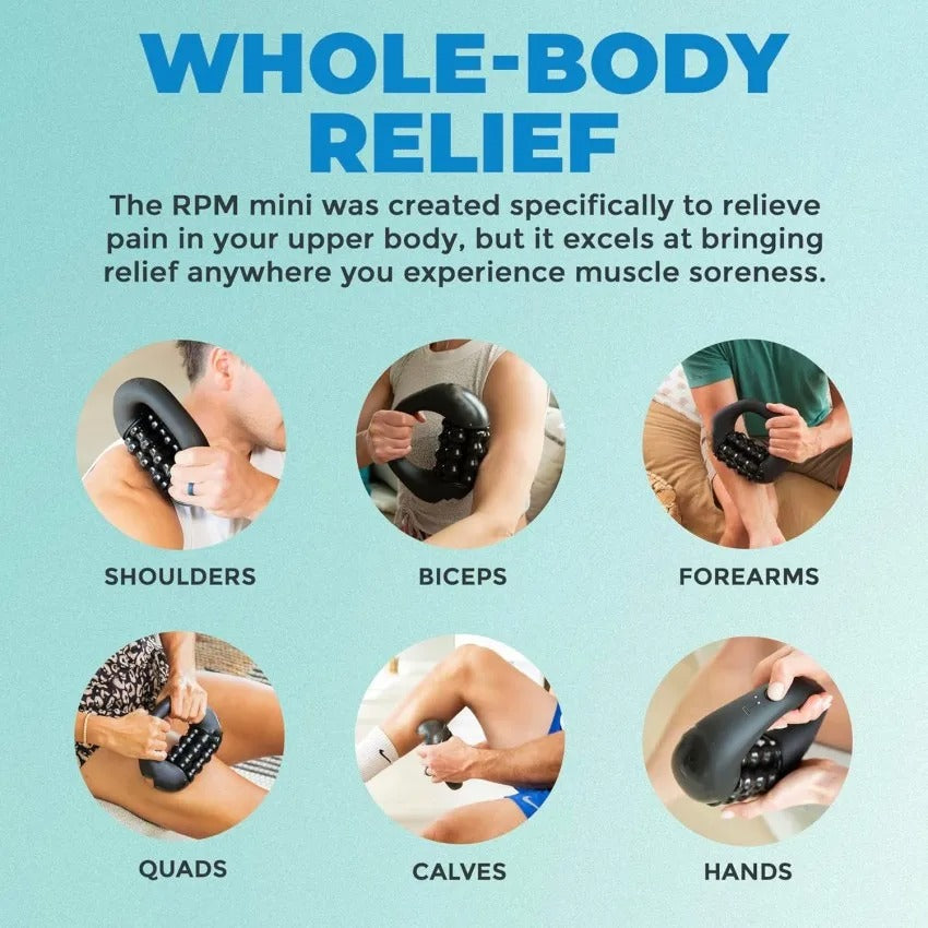 Rolling Percussive Massager, 5-Speed Spin Whole Body Relief, Deep Tissue Muscle Recovery Roller Stick for Leg Foot Calf Massager