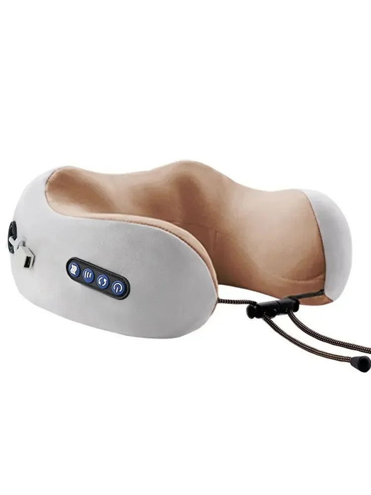 Portable U-Shape Neck Pillow Massage Machine Vibrater Shoulder Neck Muscle Relax Electric Massager Instrument USB Charging