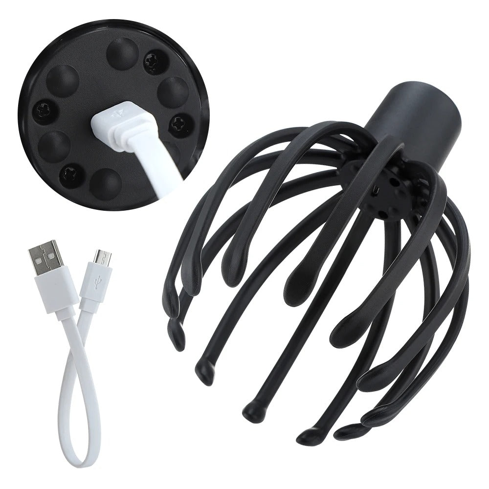 US Stock Electric Octopus Claw Scalp Massager Stress Relief Therapeutic Head Scratcher Relief Hair Stimulation Head Massager