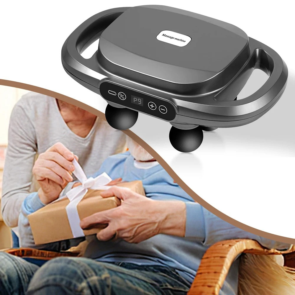 Six-head Fascia Gun Massager Deep Tissue Vibration Electric Fitness Massager Gun For Back Waist Message Body Muscle Relaxation