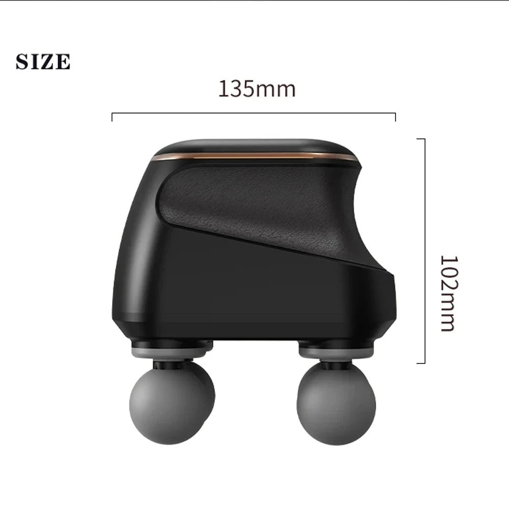 Portable Fascia Gun Muscle Massager Gun Four-head High Frequency Neck Shoulder Waist Massage Machine Professional Fascia Massage