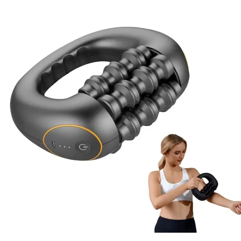Rolling Percussive Massager, 5-Speed Spin Whole Body Relief, Deep Tissue Muscle Recovery Roller Stick for Leg Foot Calf Massager