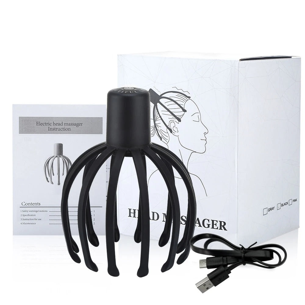US Stock Electric Octopus Claw Scalp Massager Stress Relief Therapeutic Head Scratcher Relief Hair Stimulation Head Massager