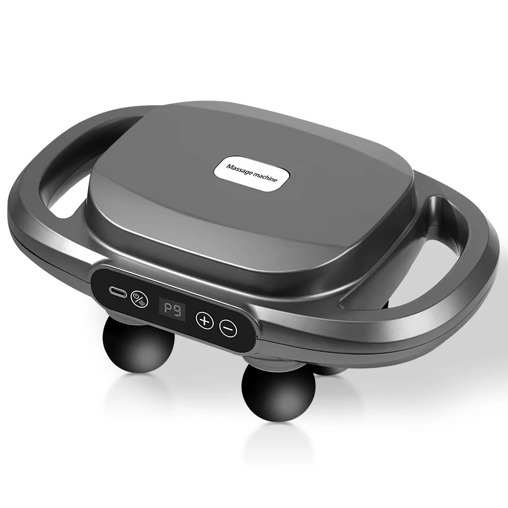 Six-head Fascia Gun Massager Deep Tissue Vibration Electric Fitness Massager Gun For Back Waist Message Body Muscle Relaxation