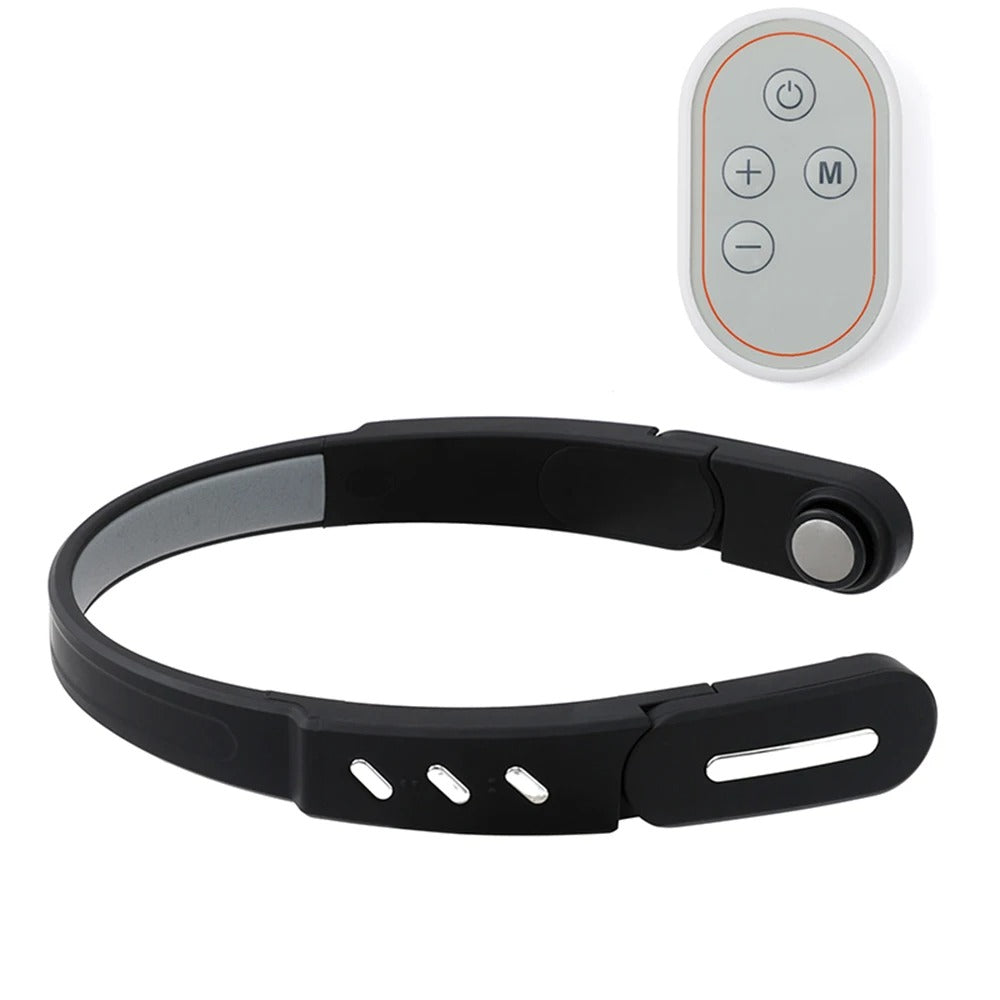 Electric Head Massager EMS Micro-Current Vibration Head Temple Massager Relieve Brain Fatigue Relief Improve Sleep Wireless Use