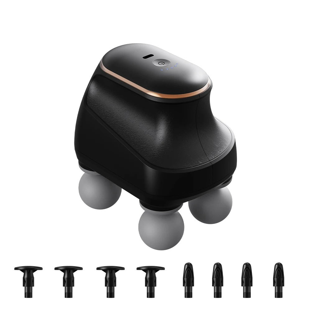 Portable Fascia Gun Muscle Massager Gun Four-head High Frequency Neck Shoulder Waist Massage Machine Professional Fascia Massage