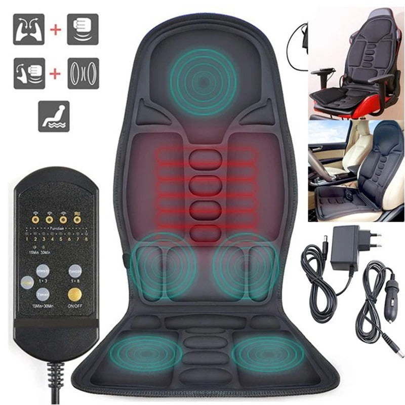 Car Home Office Lumbar Massage Chair Cussion Machine Electric Heating Vibrating Neck massager Back Car mat Pain Relief Pads
