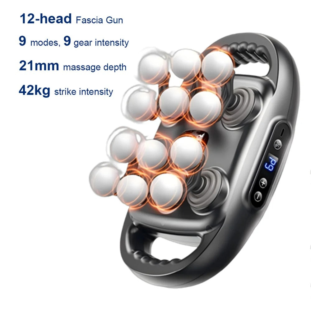 16-Head Fascia Gun High-Frequency Vibration Body Massage Gun Back and Waist Massager Neck Shoulder Massager Muscle massager