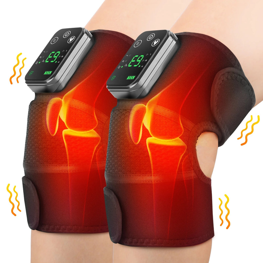 Knee Massager Fast Heating Pad for Shoulder Elbow Leg Knee Massage Device Vibration Massage Warm Heated Kneepad for Men Women