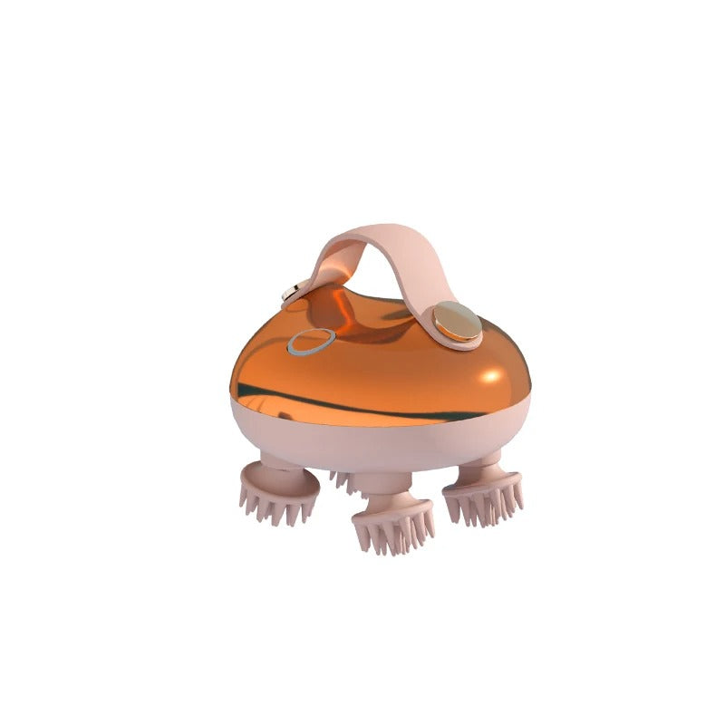 Electric Head Massager Waterproof,Wireless Portable Red Light Care Handheld Massager 4 Massage Modes Stress Relax For Scalp