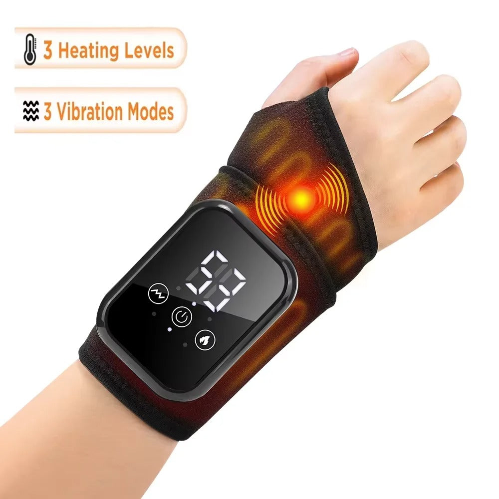 Electric Cordless Heated Ankle Guard Massager for Right or Left Foot Vibration Massage Wristband Hot Compress Ankle Wrist Brace